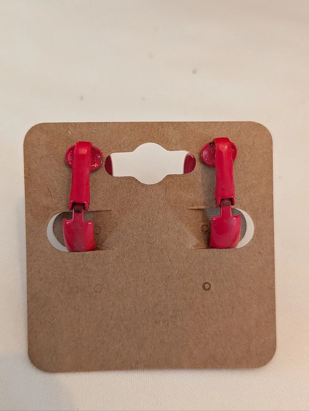 Red Hoop Clip On Earrings - Unbranded Women’s Fashion Hoops